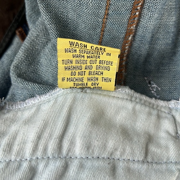 Wrangler Denim Jacket with Brown Corduroy Pocket Trim - Picture 12 of 12